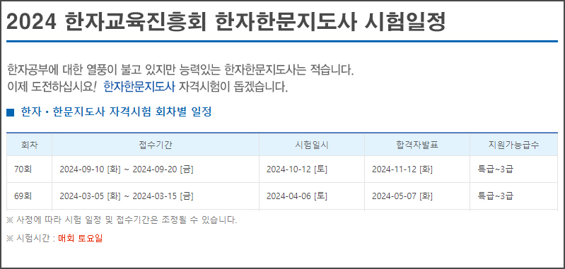 2024-진흥회-한자한문지도사-시험일정표
